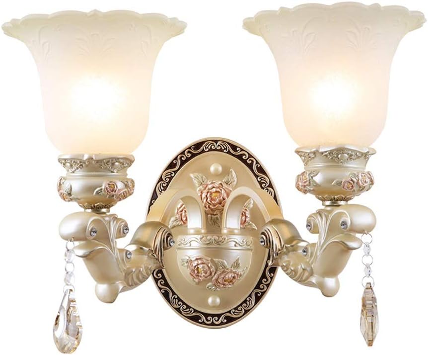 Elegant Vintage Wall Lamp for Living Room and Bedroom - Retro Style Indoor Outdoor Lighting Fixture(Double Head)