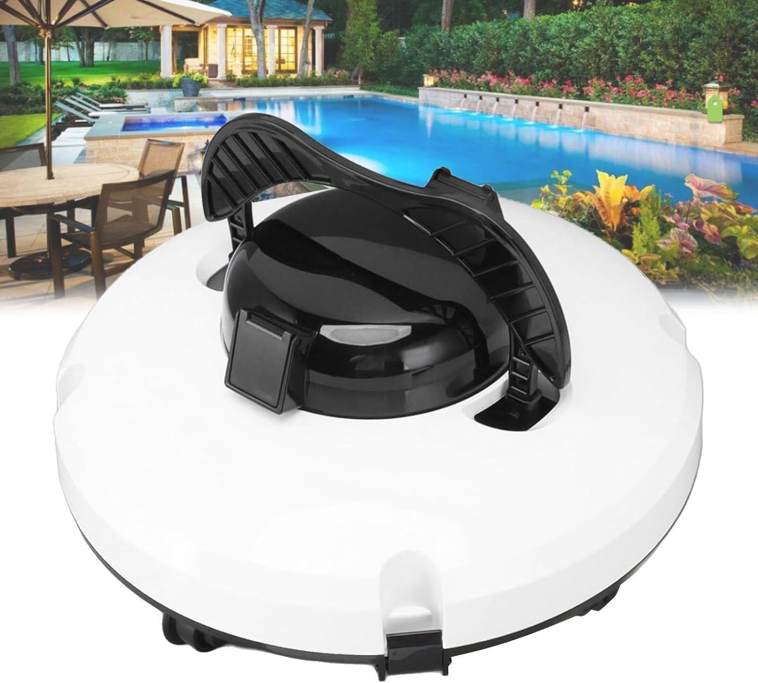 Cordless Robotic Pool Cleaner, Automatic Wall Climbing Pool Vacuum Lasts 120 Mins Maximum Runtime, Self-Parking, Dual-Motor, Intelligent Pool Vacuum Robot