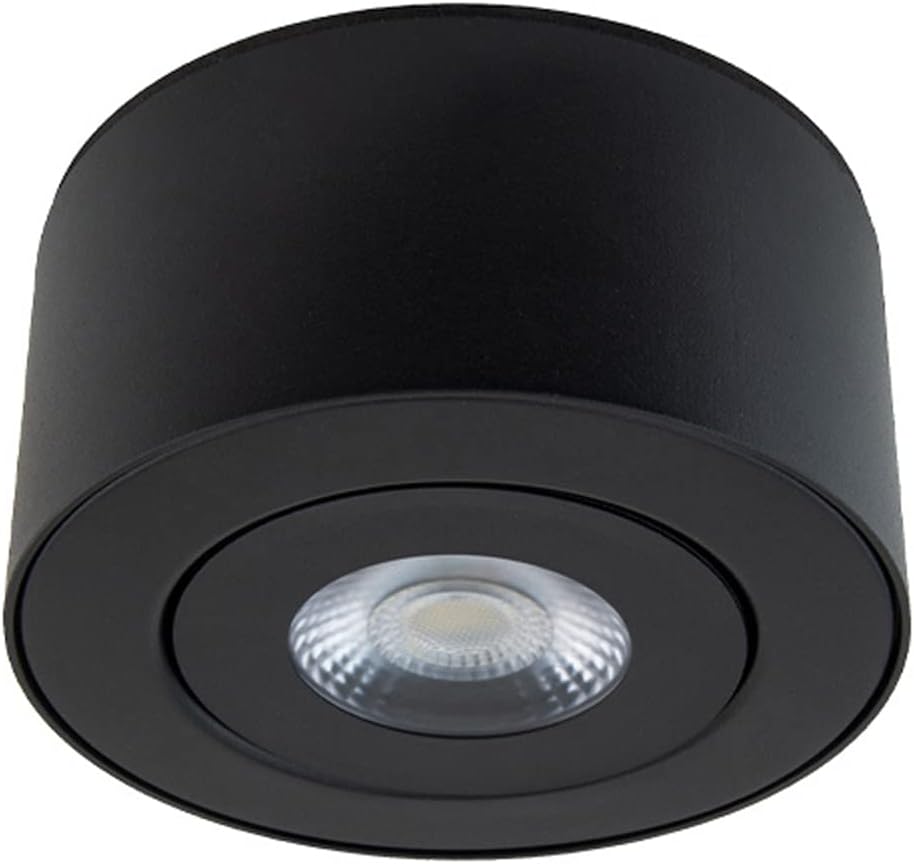 WAC Lighting dweLED, Peek 5in LED Flush Mount 3-CCT 3000K-3500K-4000K Set to 3000K in Black