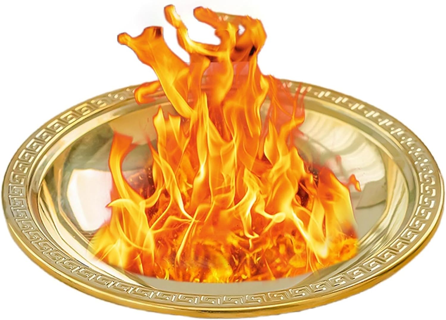 Burning Basin Stainless Steel Home, Fire Pit Bowl for Outdoor Wood Burning, Mirror Surface Treatment, Clean and Bright, for Patio Backyard Camping Deck Picnic(Gold,Large)