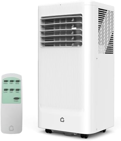 8000 BTUs Portable Air Conditioner, AC Unit for Bedroom with Built-in Dehumidifier, Fan, Cools Room up to 350sq.ft., Remote Control, Smart/Sleep Mode, 24H Timer