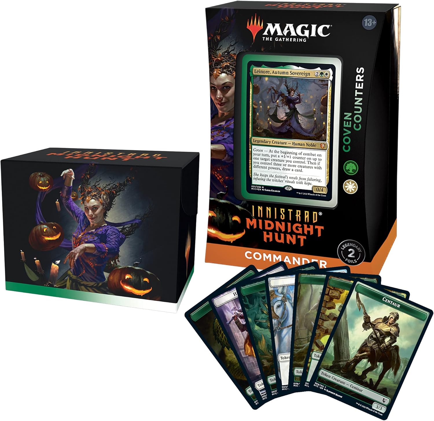 Magic: The Gathering Innistrad: Midnight Hunt Commander Deck – Coven Counters (Green-White)