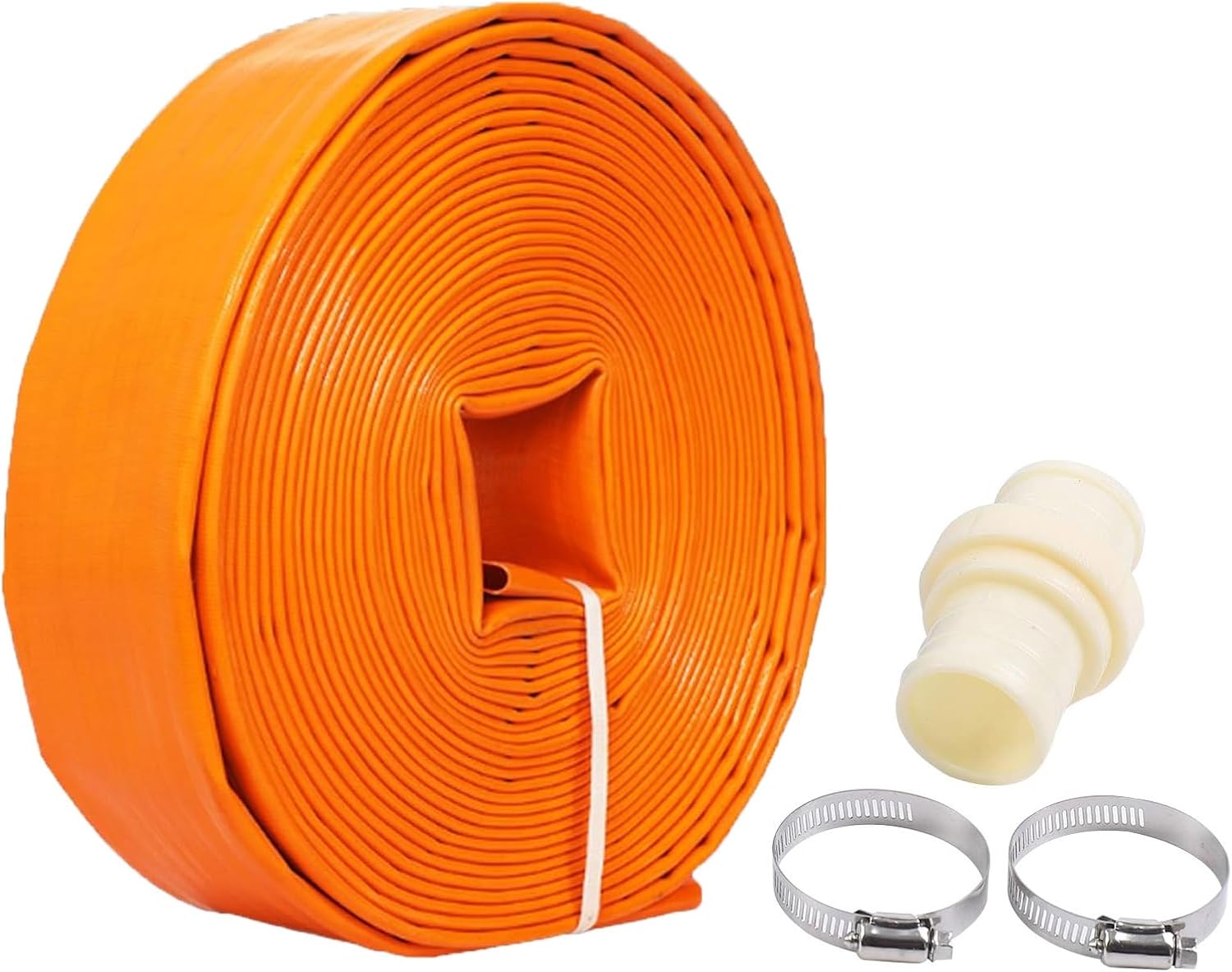 2/2.5 Inch Agricultural PVC Lay Flat Hose, Versatile PVC Pipe, for Pool Backwash and Drainage, Efficient Water Transfer, Perfect for Patio Garden Lawn and Swimming Pool Water Transfer(20M,2