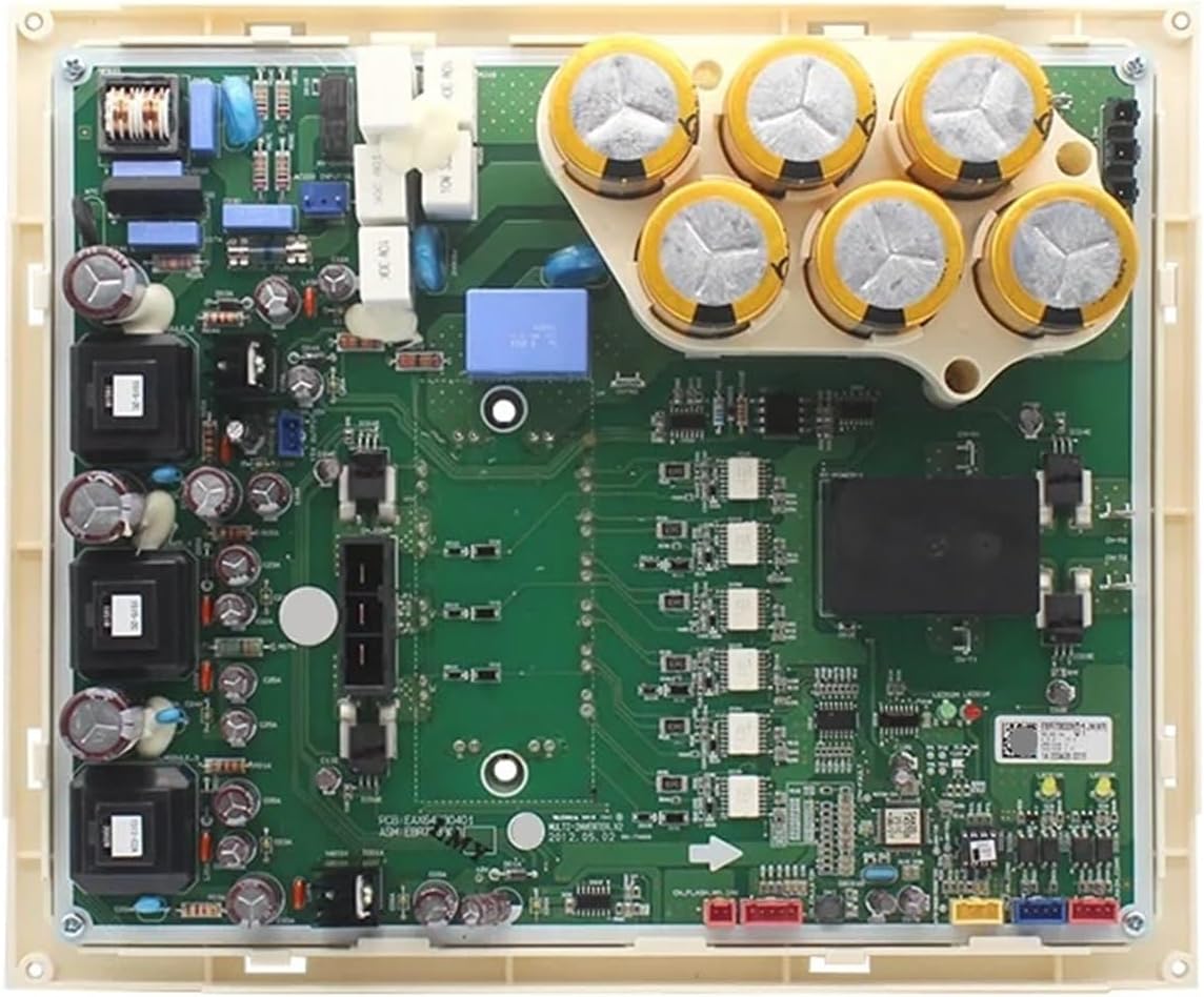 Air Conditioner Motherboard Inverter PCB Assembly EBR73830801 EBR73830802 EAX64330401,Compatible for LG, Air Conditioner Outdoor Inverter Printed Circuit Board.(Yellow)