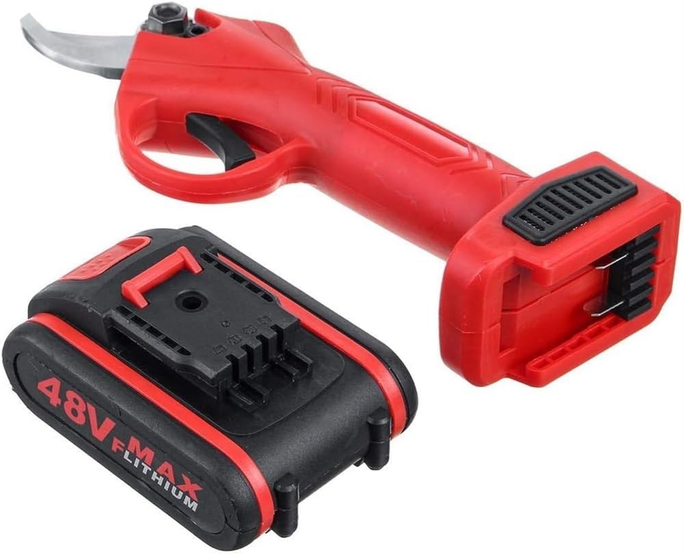 48V Cordless Pruner Electric Pruning Shear with 2Pc Lithium-Ion Battery Efficient Tree Bonsai Pruning Branches Cutter