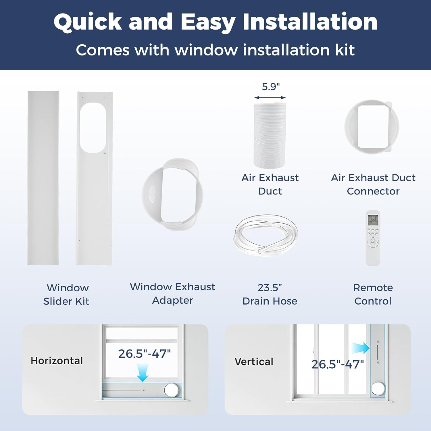 GOFLAME 10000 BTU Portable Air Conditioner, 3-in-1 Floor AC Unit with Fan & Dehumidifier, 24H Timer, Sleep Mode, Remote Control, Drain Hose & Window Installation Kit, Cools up to 350 Sq. Ft
