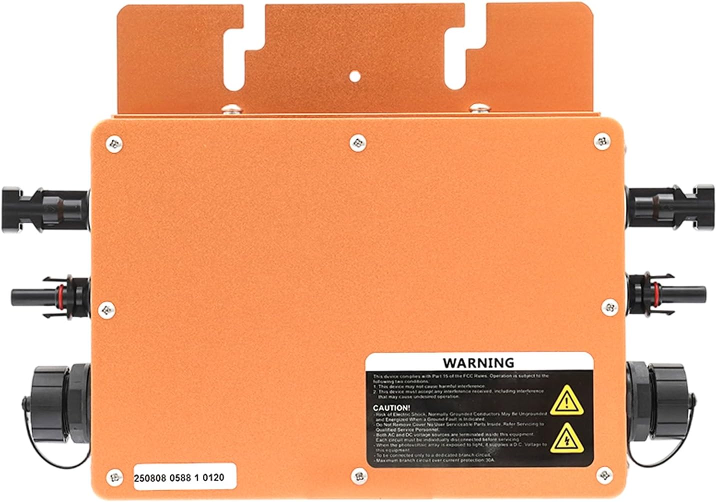 800W Solar Grid Tie Inverter, Micro Inverter with LCD Display, DC 22-50V to AC 120V/230V, MPPT Technology & Multiple Protections for Home Commercial Use, Silver/Gold (Gold)