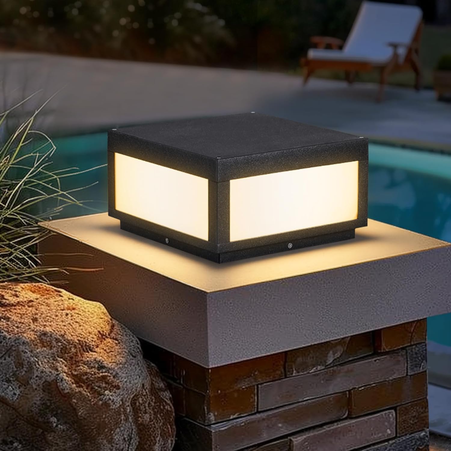 Outdoor Modern Post Light,11.8