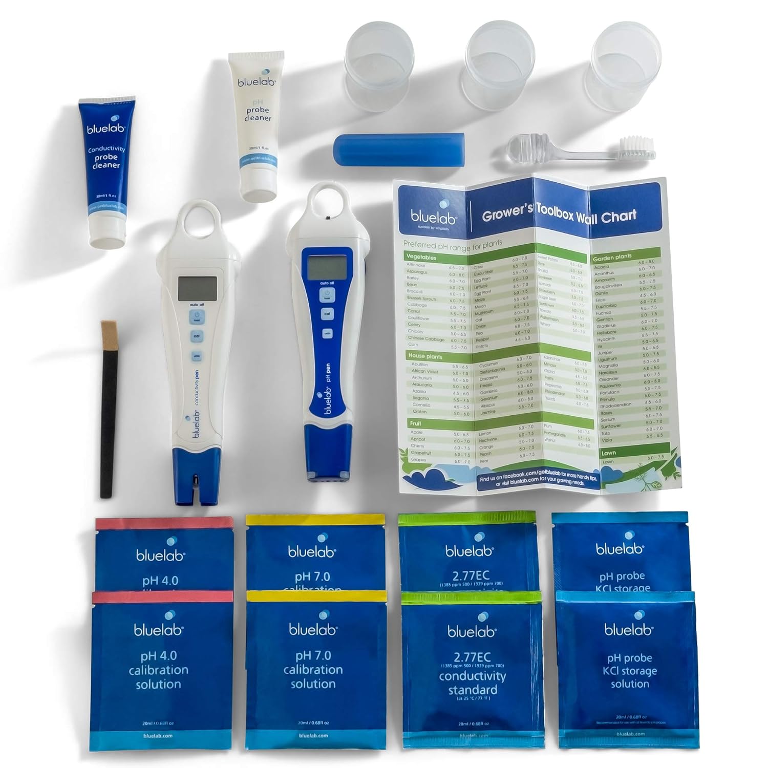 Bluelab Growers Toolbox – Digital pH Pen & EC/PPM Pen for Accurate pH, Conductivity & Temperature Measurement in Nutrient Solutions for Healthy Crops