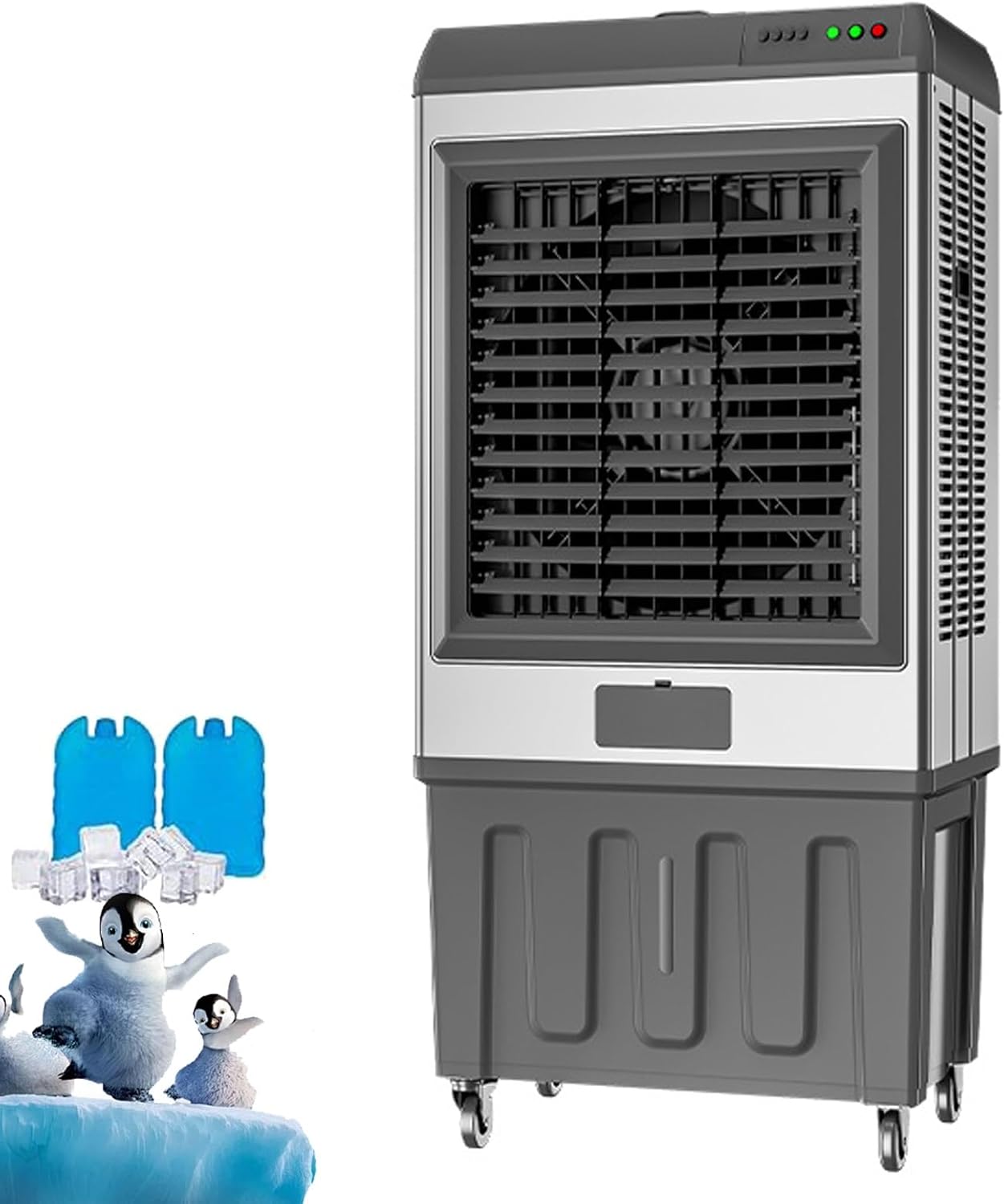 Portable Air Conditioner, Oscillating Tower Fan with Remote, Evaporative Air Cooler with 3 Wind Speeds, Cooling Fan Air Conditioner for Room Office(E)