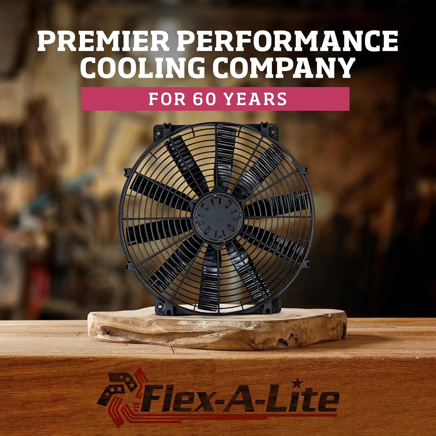 Flex-A-Lite X-Treme Dual S-Blade Electric Fan, Pusher-Puller / Reversible Fan (480), Car Accessories, 12 Inches