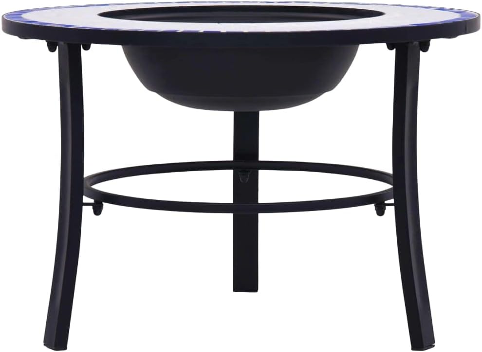 CHARMMA Mosaic Fire Pit Blue and White 26.8