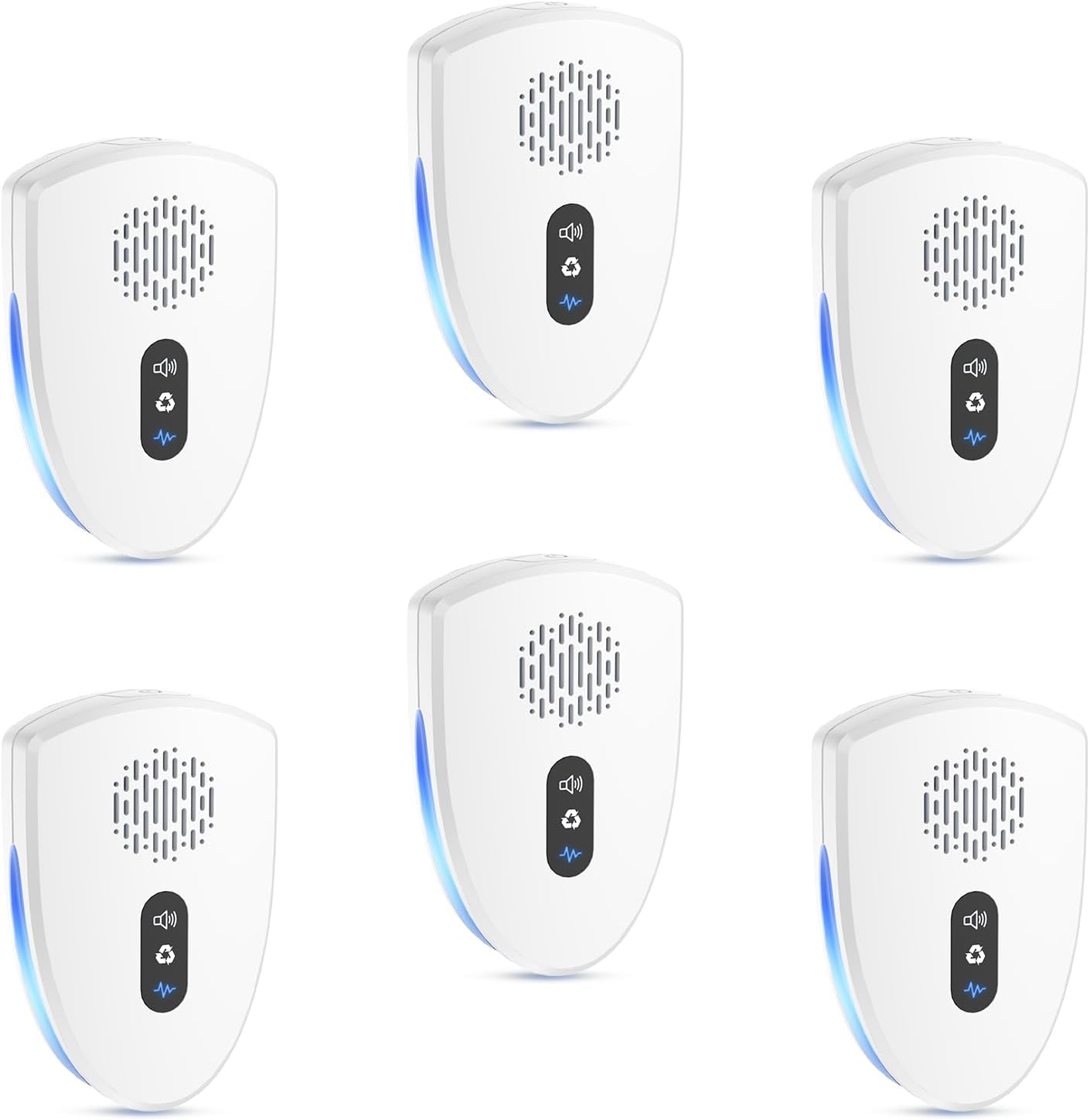 Ultrasonic Pest Control Repeller, Mouse Spider Mice Roach Bug Repellent Indoor Rodent Repellent Ultrasonic Plug in, Mouse Deterrent Ultrasonic for House Kitchen Garage Warehouse 6 Pack