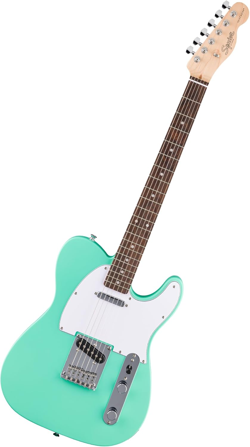 Fender Squier Debut Series Telecaster Electric Guitar, Beginner Guitar, 2-Year Warranty, Includes Free Lessons, Sea Foam Green with Satin Urethane Finish