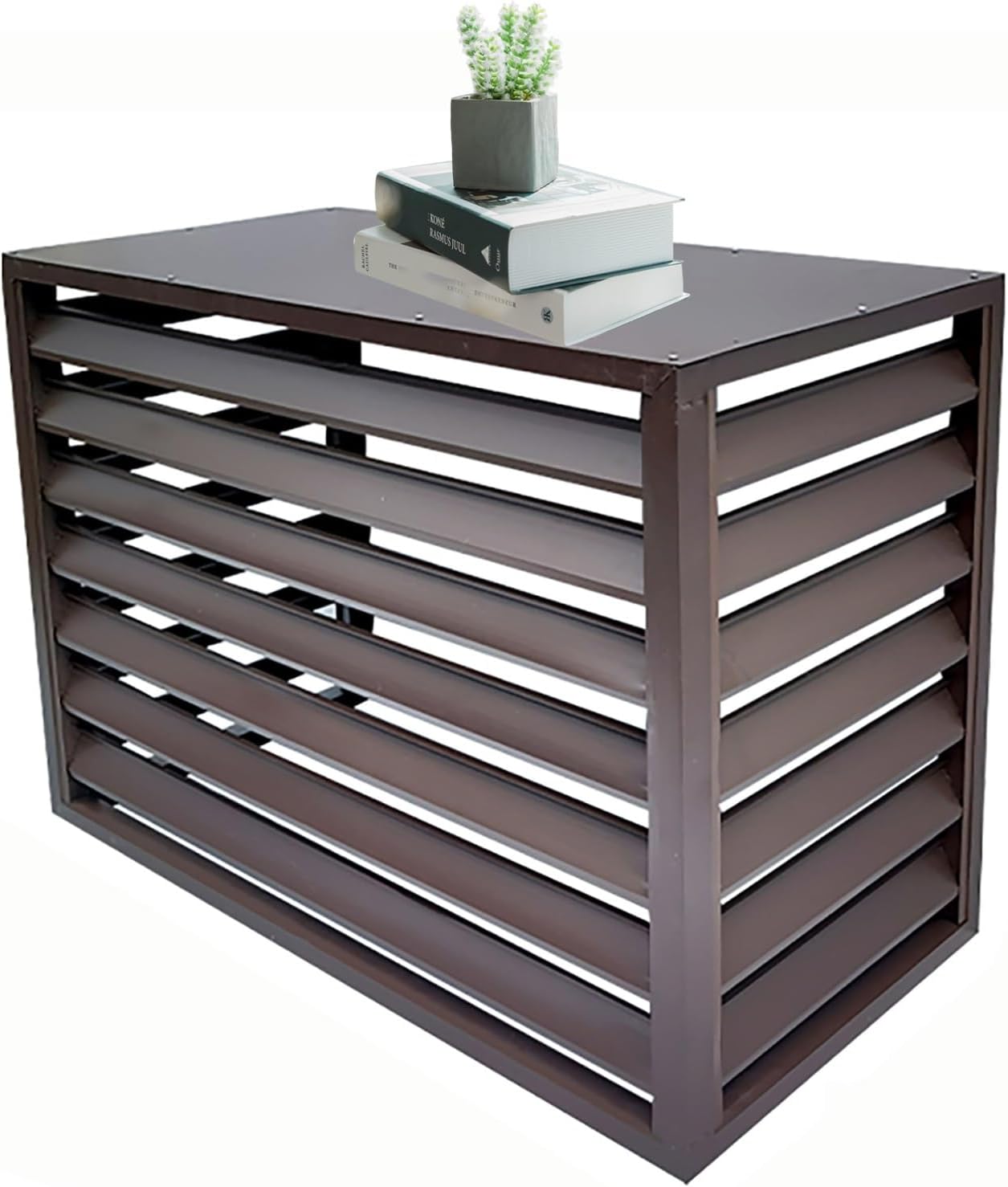 Outdoor Air Conditioner Protection Cover For Outside Units, Aluminum All Weather Protective, Trash Can Enclosure Flower Stand Decorative Privacy Screen, Condenser Protective Cover AC Unit Cover ( Co