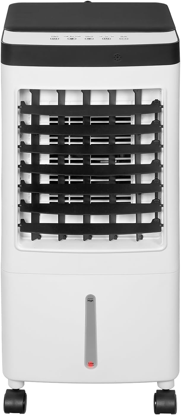 Portable Air Conditioner/Swamp Cooler，evaporative Air Cooler with Cooling, Humidification and Air Circulation，3 Speeds with Remote Control, with Universal Wheels on The Bottom, Easy to Move