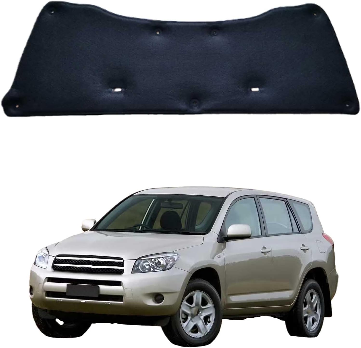 Car Front Hood Engine Sound Pad for Toyota RAV4 2009-2012 OE:533410R010, Heat Insulation Cotton Mat Cover Soundproof Car Accessories