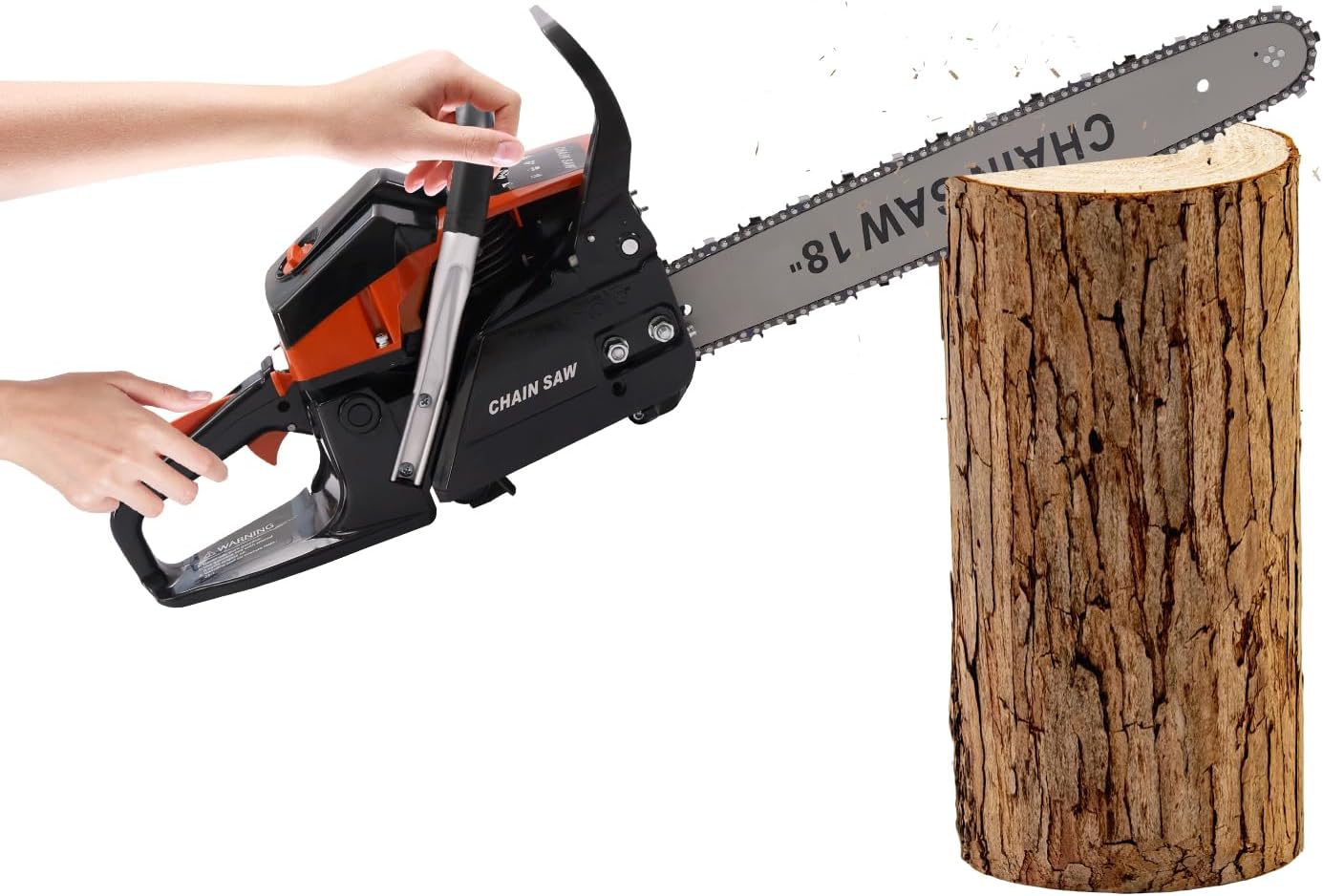 Gas Chainsaw,18 Inch Power Chain Saw with Air-cooled,58CC 3.2KW Gas Powered Chainsaw Single-cylinder for Wood Cutting, Forest Felling, Tree Pruning