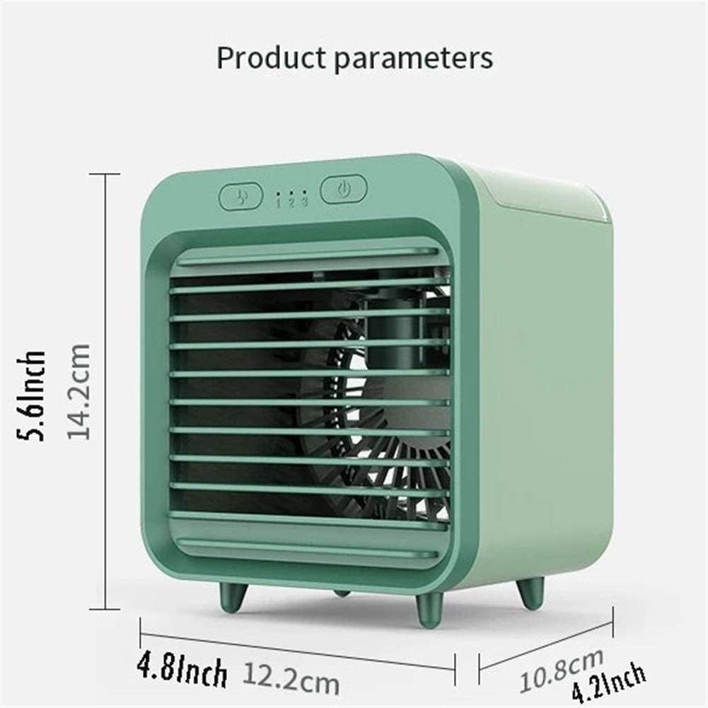 Portable Air Conditioner Fan, Small Desktop Cooling Fan, Personal Mini Air Conditioner, Air Cooler for Home, Office and Room (Green)