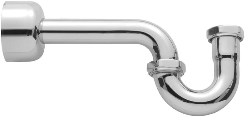 Jaclo 251-PEW P Trap with Round Box Escutcheon, 1-1/4