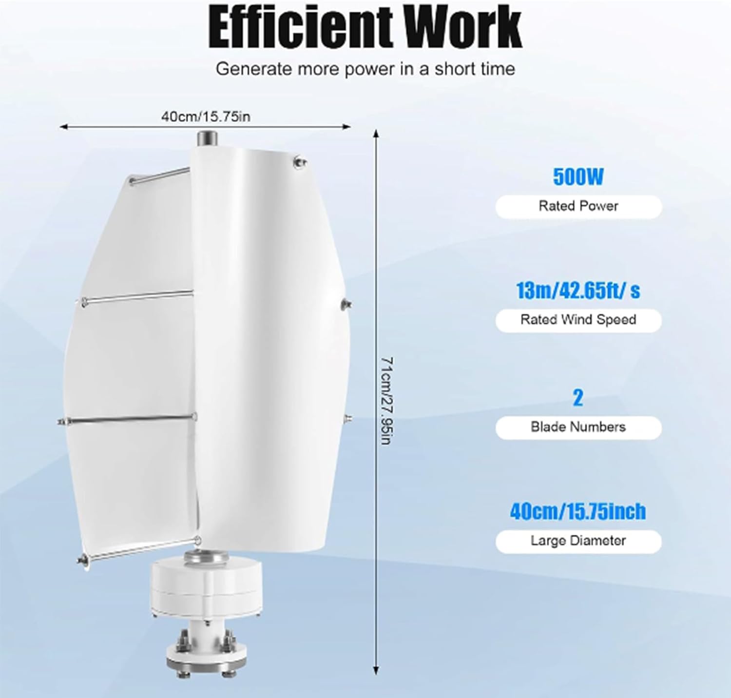 12v, Portable Wind Turbine Generator 12000W with Controller 12V 24V 48V Spiral Windmill Wind Power Generator for Home, Boats, Street Lighting,220V