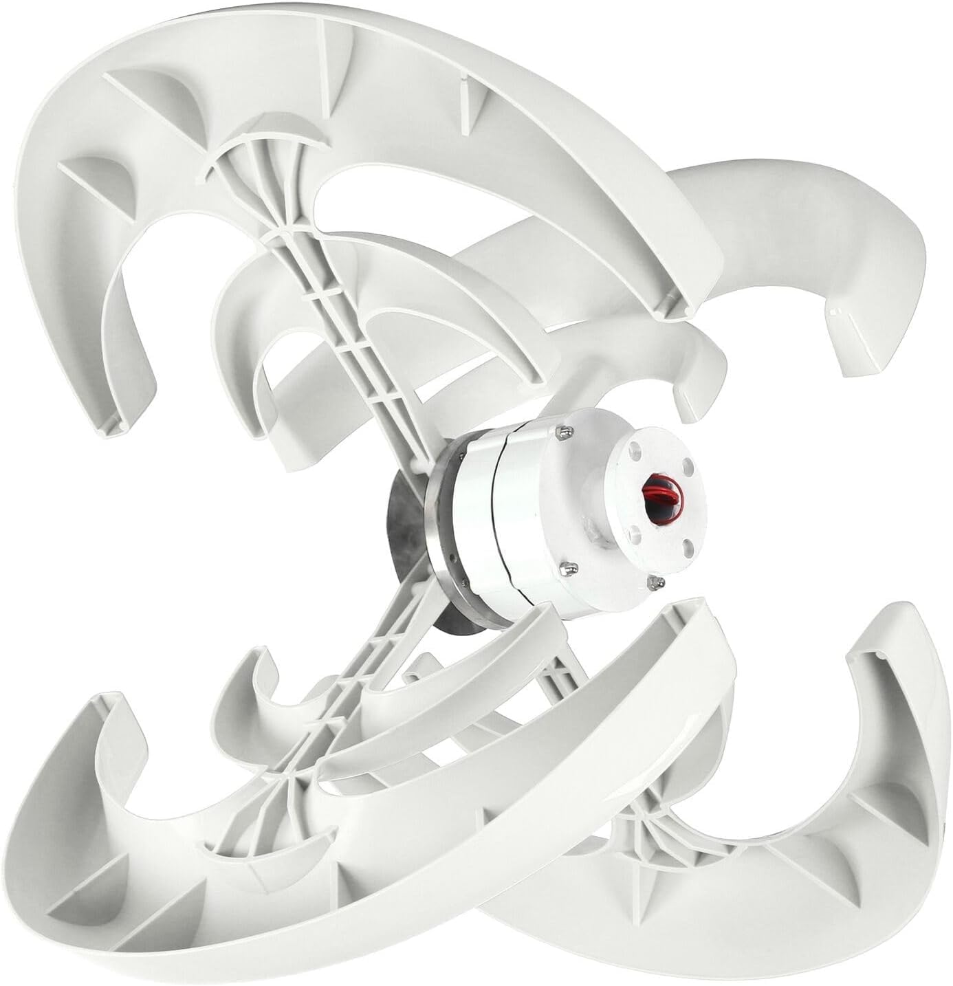 CAJUCA Wind Turbine Kit 5000W 4 Blade Vertical Axis Generator Alternator Small Windmill Free Energy Band Controller and Solar Garden Light