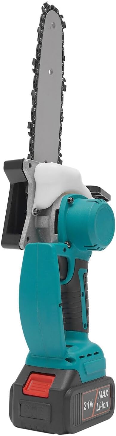 Cordless Chainsaw, Mini Electric 8 Inch Small Power Chain Saws Handheld Portable Rechargeable Operated Carbon Tool Steel for Tree Trimming Branch Wood Cutting Battery Powered Chainsaw blue