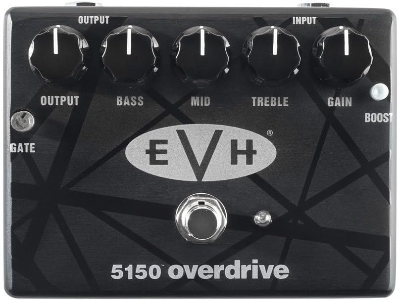 MXR EVH5150 Overdrive Pedal Bundle with 2 Patch Cables, Power Supply, and 6 Dunlop Picks