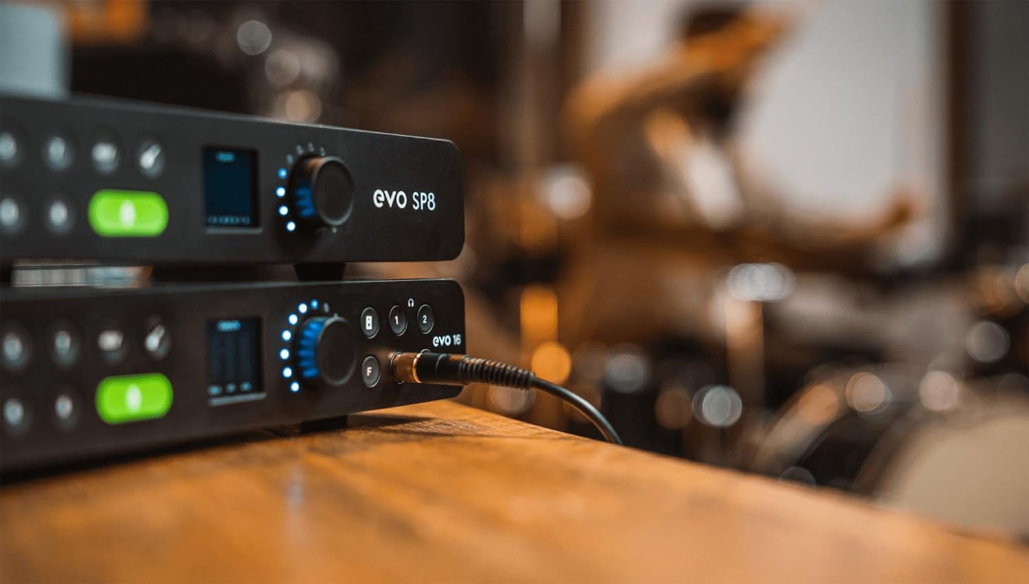 Audient EVO SP8 8 Channel Smart Preamp with AD/DA Bundle with 2 Instrument Cables, 2 XLR Cables, and Austin Bazaar Polishing Cloth