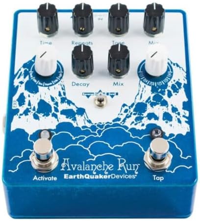 EarthQuaker Devices Avalanche Run V2 Stereo Reverb & Delay with Tap Tempo Guitar Effects Pedal