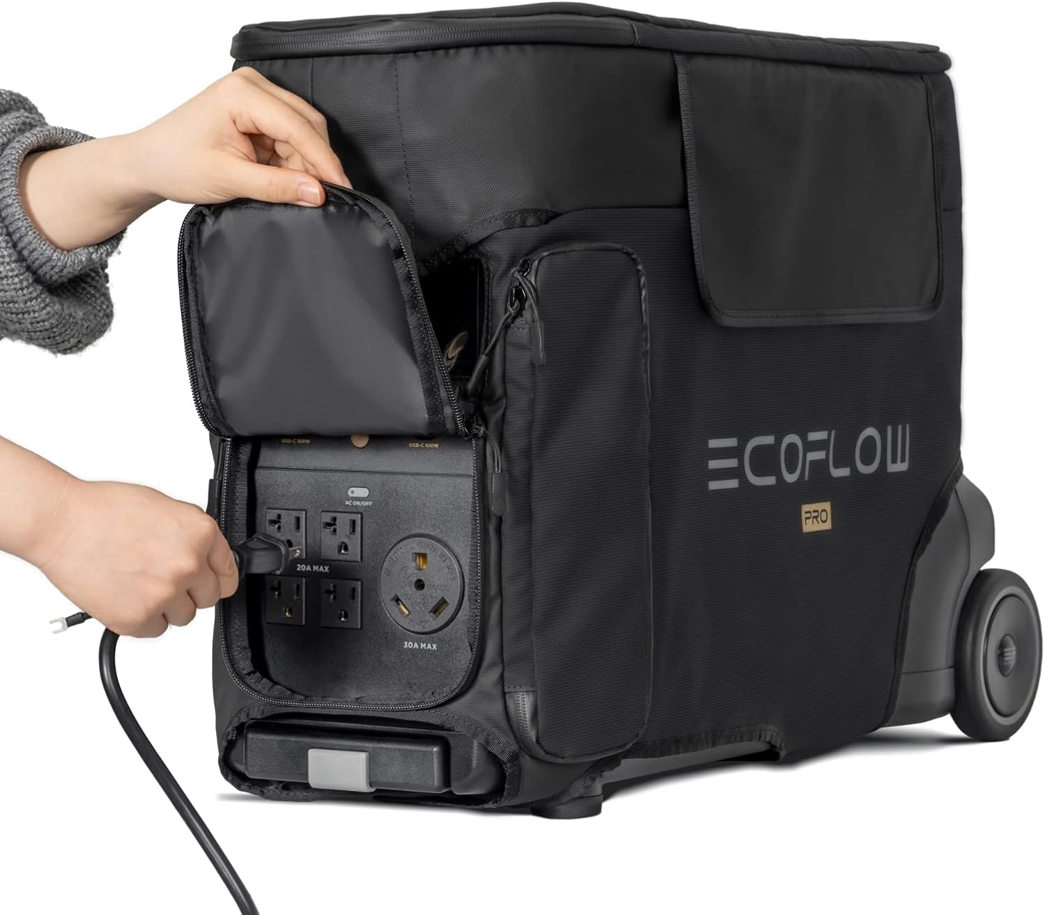 EF ECOFLOW DELTA Pro & DELTA Pro Extra Battery Protective Cover, Waterproof, Dustproof Cover, Easy Access Design for Outdoor or Indoor Use