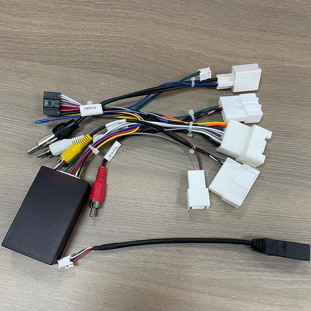 Car Stereo Power Cable WAIR Harness for Highlander or RAV4 with JBL Syetem, Amplifier. 16 Pin Power Sockets