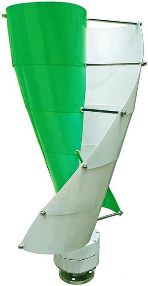 9000W Vertical Axis Spiral Wind Generator, 12V -220V Low Wind Speed Start with Controller Household Windmill Wind Turbine Generator (Green)
