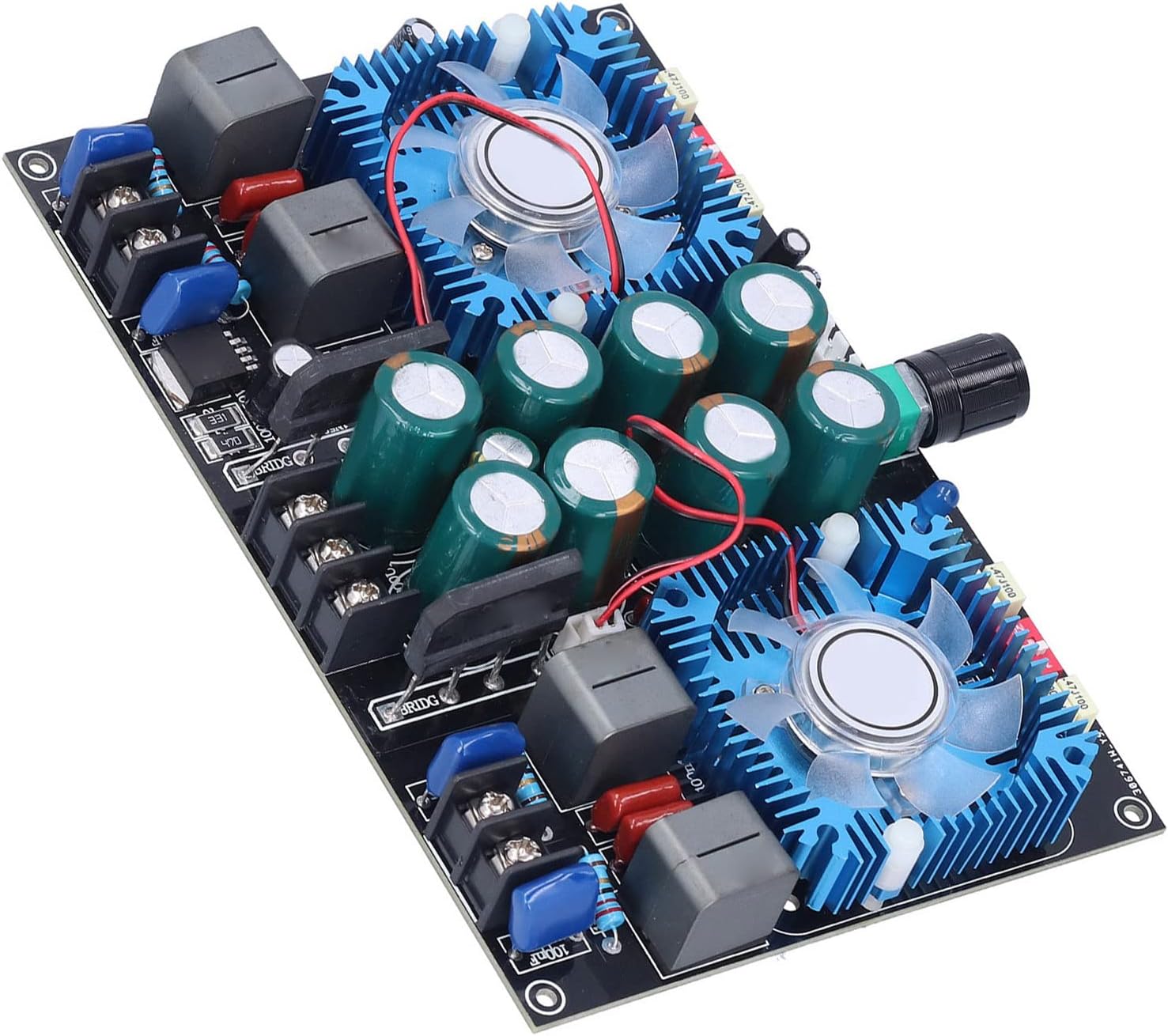 2 Channel Digital Power Amplifier Board, Audio Amplification Module, Cooling Fan TDA8954TH - Efficient Heat Dissipation, Powerful Clear Sound, Ideal for Home Theater and Small