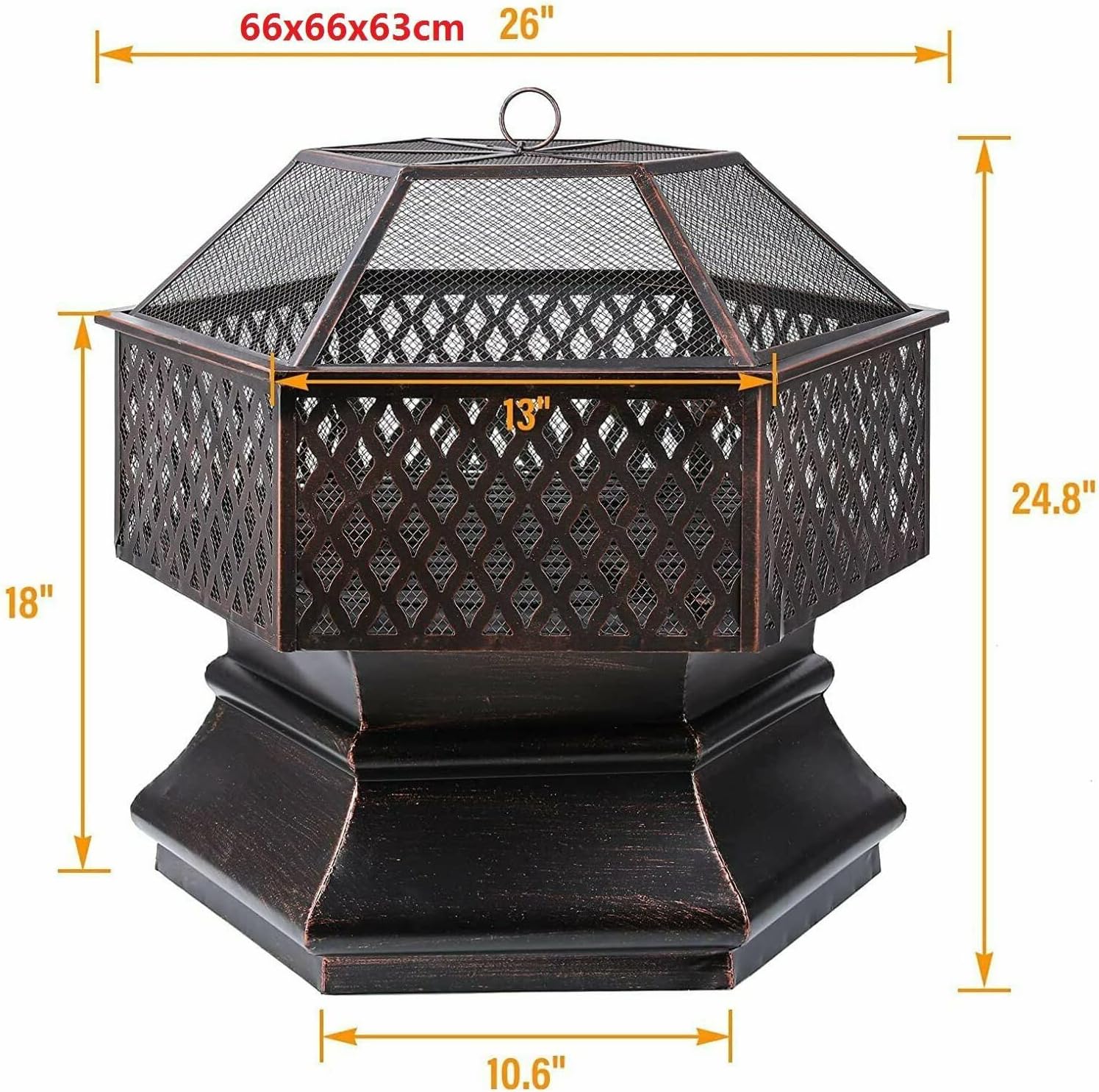 Outdoor Fire Mesh Cover Steel Fire Pit BBQ Fire Pit Outdoor Smoking BBQ Mesh Camping Wood Burning Stove Outdoor BBQ Stove