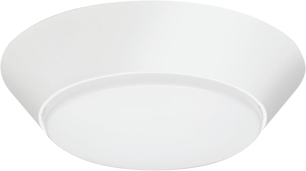 Lithonia Lighting 13 inch Round LED Flush Mount Thin Ceiling Light Mount, Contractor Select, White 3000K Dimmable (FMML 13 830)