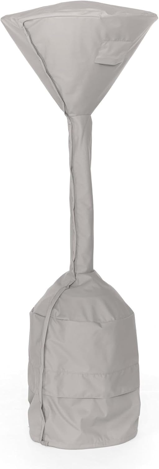 Covermates Patio Heater Cover - Heavy-Duty Polyester, Weather Resistant, Water Resistant Zipper, Grill and Heating, 35DIAMETER x 87H, Ripstop Grey