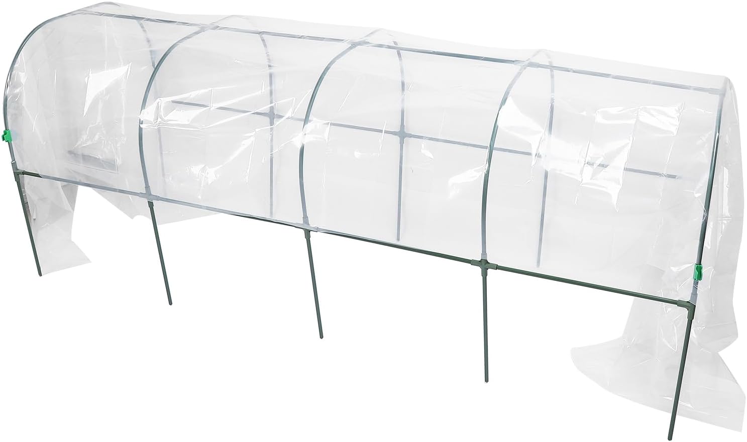 Greenhouse Hoops, Mini Gardening Hot House with Film, Plant Support Garden Stakes Hoops Frame for Indoor Outdoor DIY Plant Support (100*250cm)