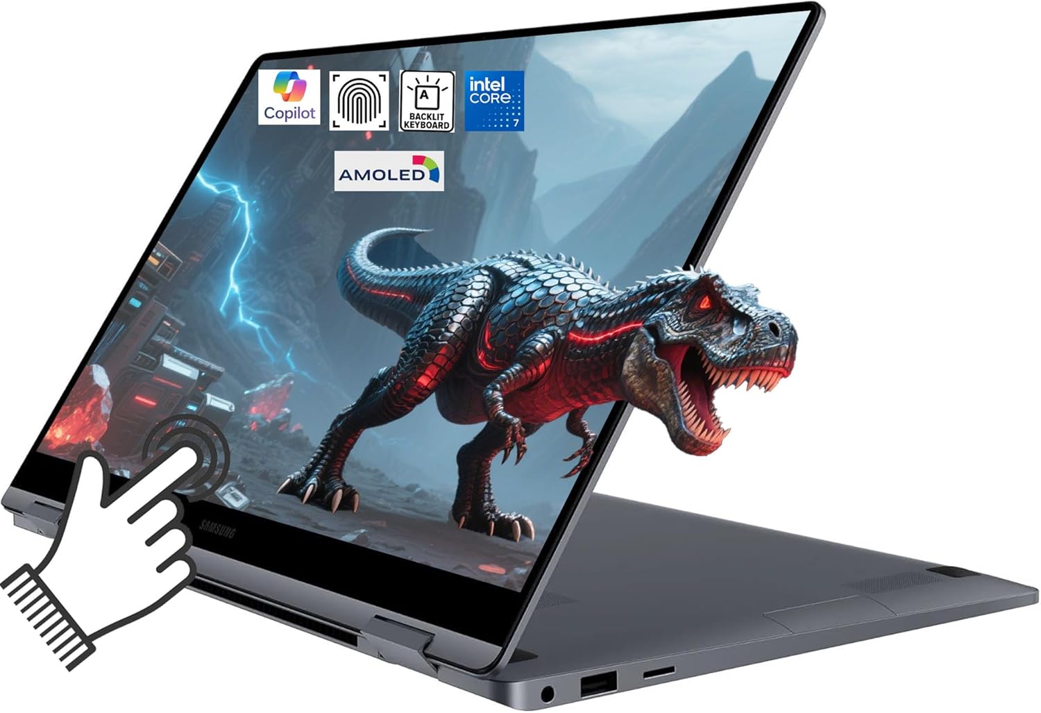 Samsung Galaxy Book 4 2 in 1 AI Laptop, 15.6