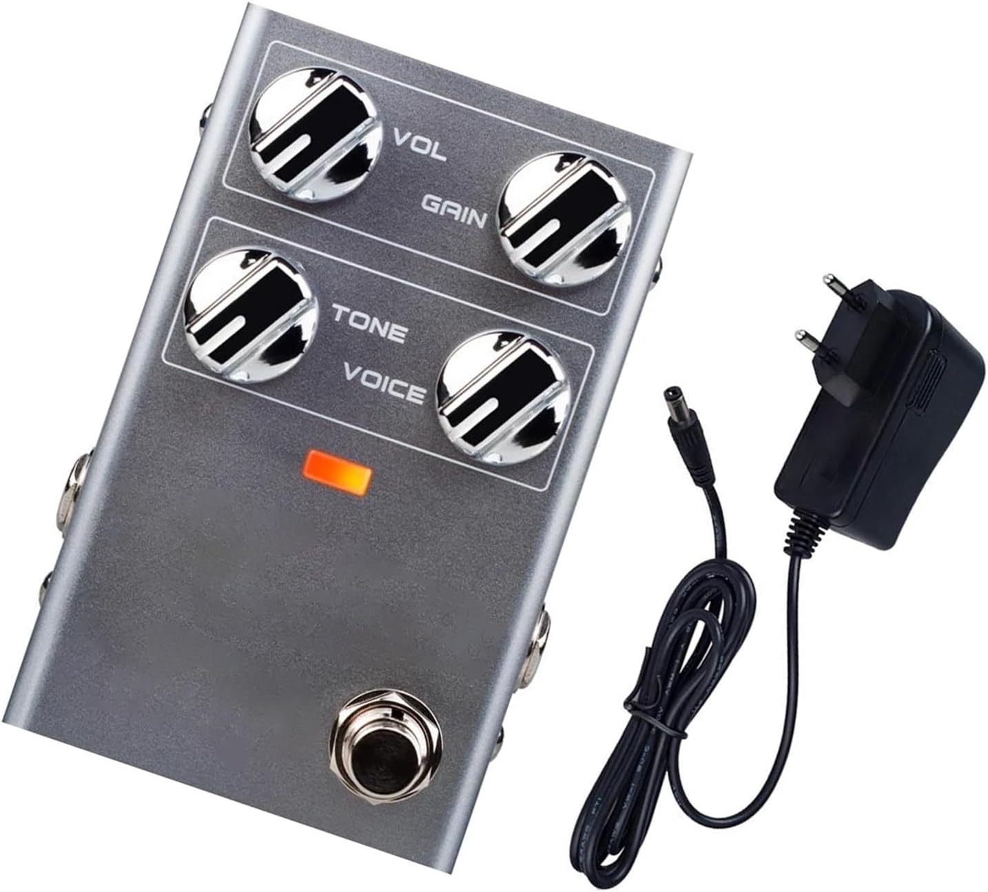 Professional Guitar Effects Pedals Overdrive Guitar Effects Pedal Classic Amp Tone With Knob Control(R02addadapter)