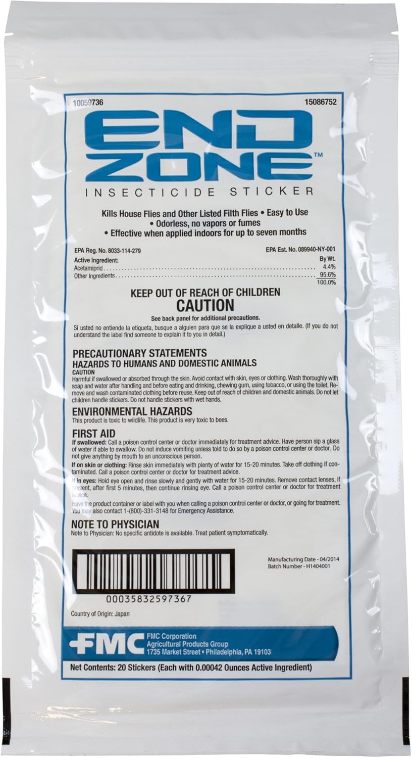 EndZone Insecticide Sticker - Box (240 Stickers)