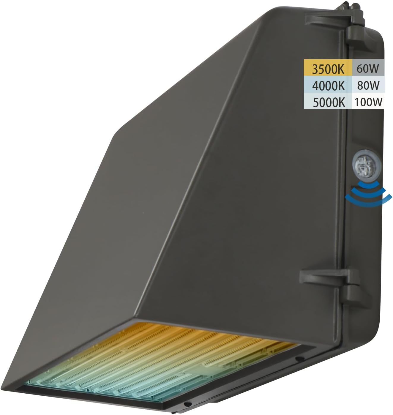 Full Cutoff LED Wall Pack Light with Dusk to Dawn Photocell, 100W/80W/60W & 3500K/4000K/5000K Tunable, 100-277V IP65 Outdoor Dimmable Flood Light for Parking Lot Alleyways Warehouse, ETL Listed