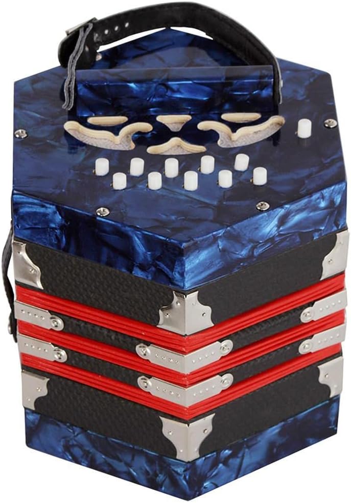 20 Buttons Concertina Accordion, With Carrying Bag, Adjustable Hand Strap, For Kids Adults Beginner Daily Practice Stage