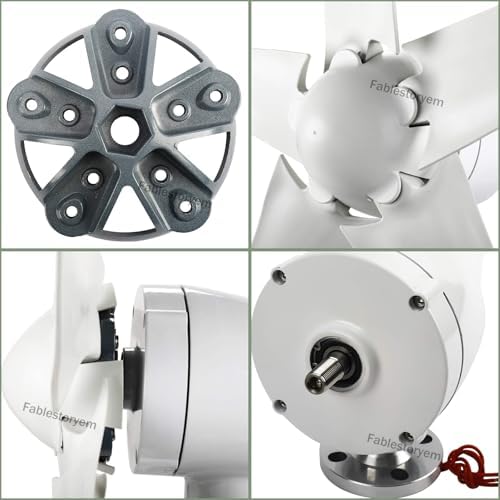 Wind Turbine Home Use Horizontal Generator Kits Blades with Controller12000W Wind Turbine Generator, 12V/24V/48V Wind Turbine Kit, Wind Power Generator with Controller 5 Blades, Auto Adjust