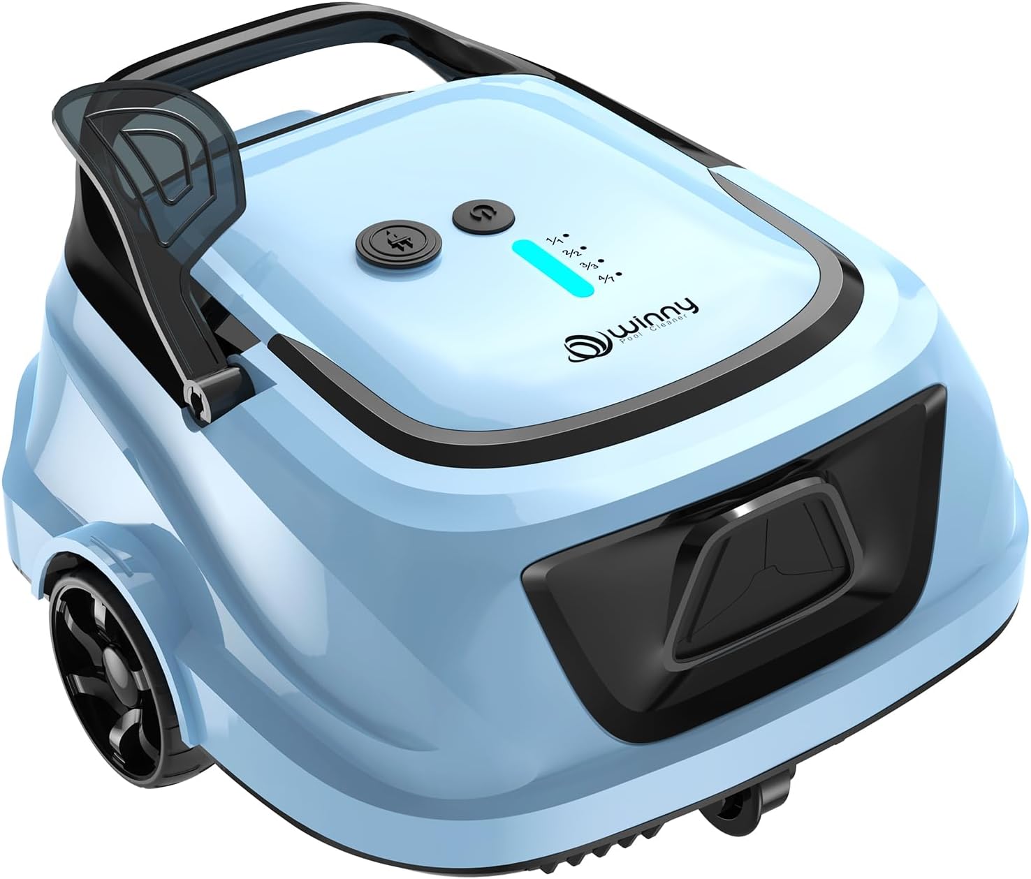 (2025 Upgarde) A1 Cordless Robotic Pool Cleaner, 120mins Running Time Automatic Pool Vacuum,Powerful Suction & 180 μm Dual Filters, Portable, Self-Parking (Sky Blue)