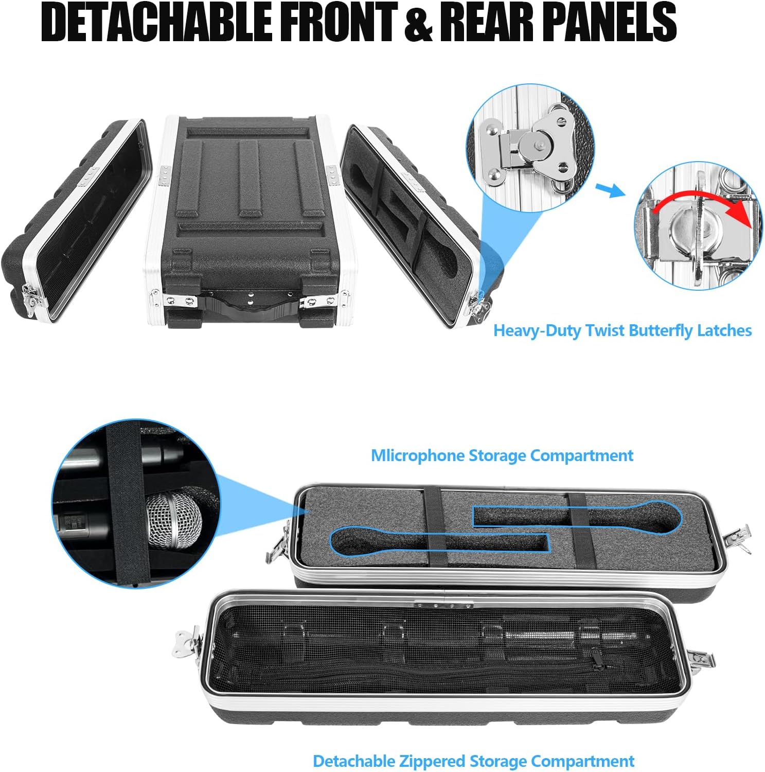MUZNOTE 4U ABS Rack Case Shallow 12