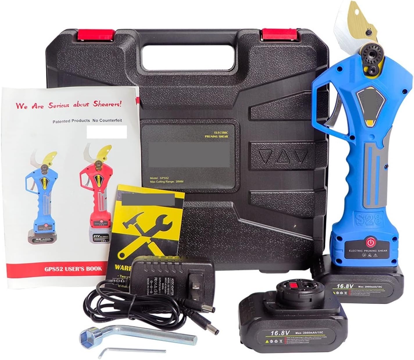 Electric Pruning Shears, Electric Pruner Brushless Electric Garden Pruning Shears for Fruit Tree Bonsai Branches Cordless Pruner Battery)))