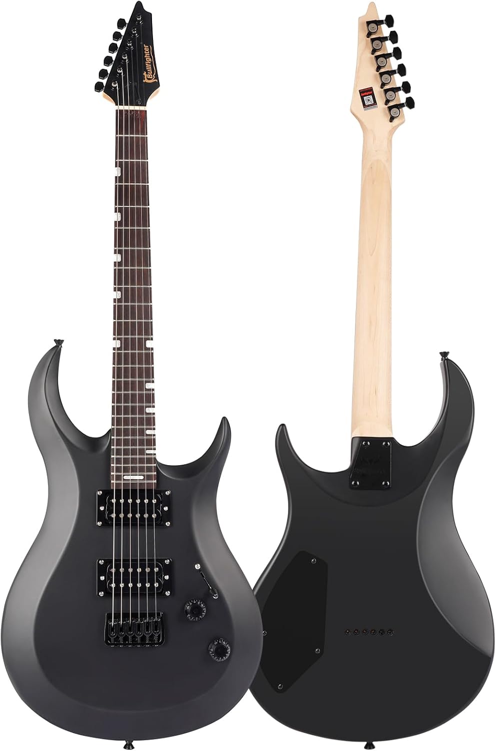Bullfighter Electric Guitar 39 inch Solid Body, D180 Matte (Black)