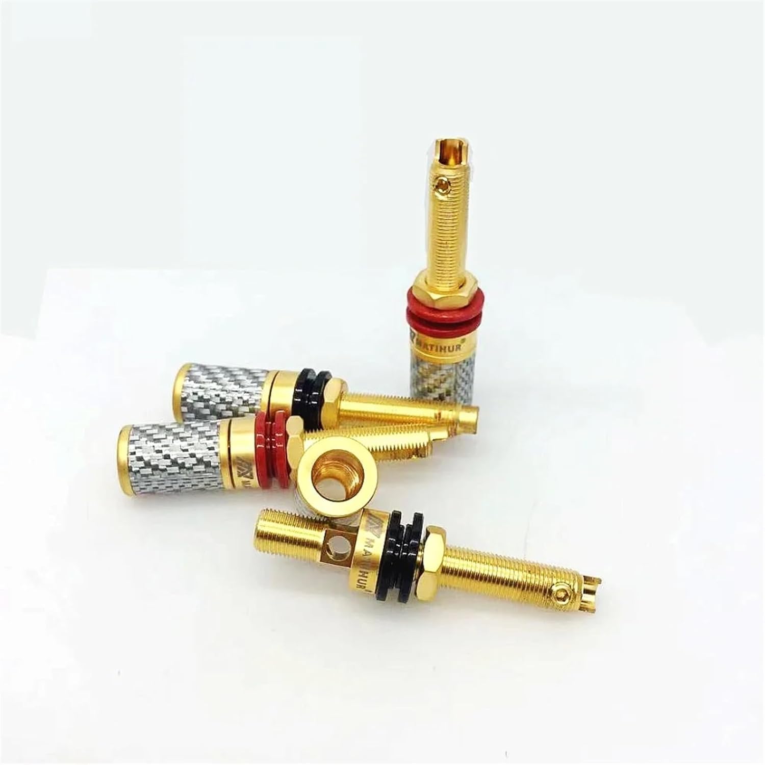 Pure Copper Gold Speaker Socket Audio Speaker Connector Amplifier Terminal Binding Post Banana Socket Connector