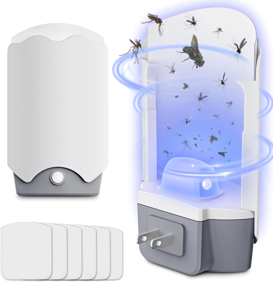 Fly Trap Indoor 2 Pack – Flying Insect Trap for Indoors, Fruit Fly Traps, Gnat Traps for House, Captures Mosquitoes, Moths, Houseflies & More